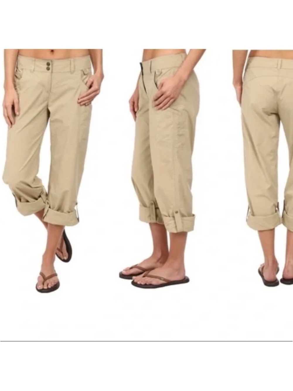 Exofficio Women's Tan Roll-Cuff Capris
